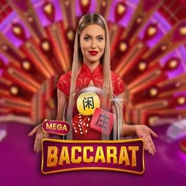 Mega Baccarat logo by Pragmatic Play at Slotmafia Casino