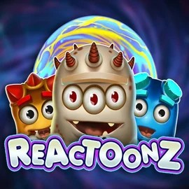 Reactoonz online game logo by Play'n GO on slotmafias.ca